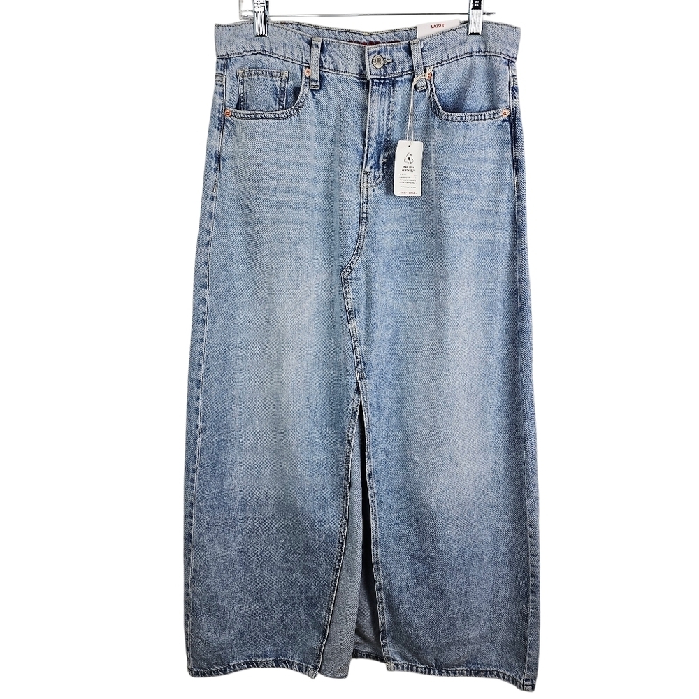 Lucky Brand Rigid Denim Maxi Skirt NWT 8/29